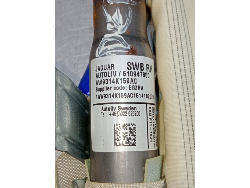 Recambio de airbag cortina delantero derecho para jaguar xj luxury referencia OEM IAM AW9314K159AC 61947800 2009