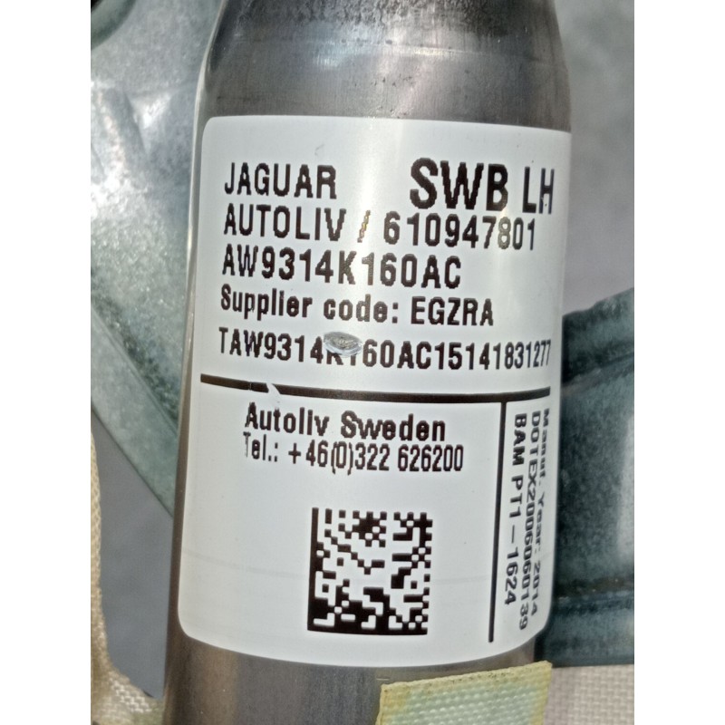 Recambio de airbag cortina delantero izquierdo para jaguar xj luxury referencia OEM IAM AW9314K160AC 610947801 2009