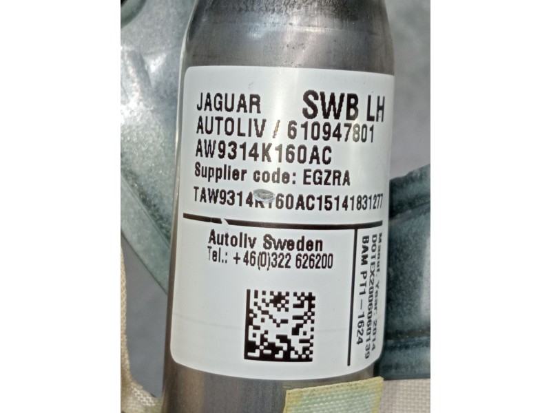 Recambio de airbag cortina delantero izquierdo para jaguar xj luxury referencia OEM IAM AW9314K160AC 610947801 2009