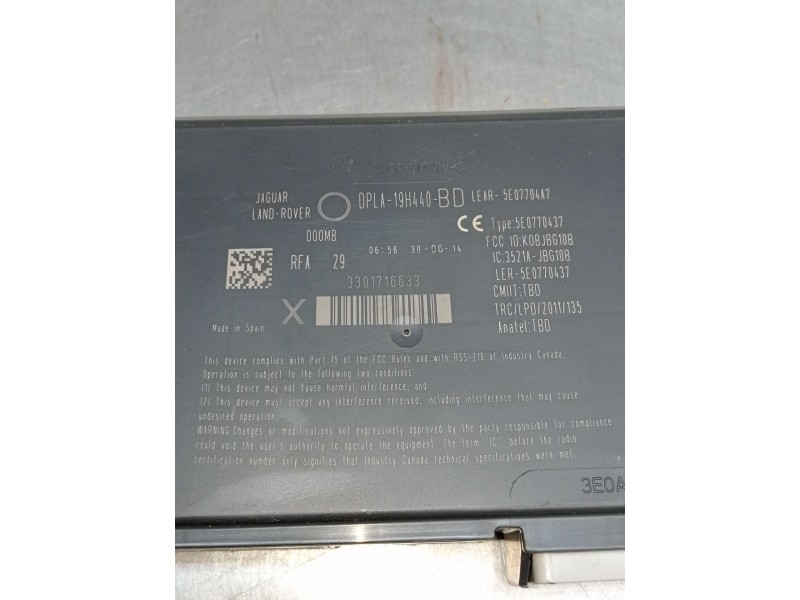 Recambio de modulo electronico para jaguar xj luxury referencia OEM IAM DPLA19H440BD 5E0770437 2009