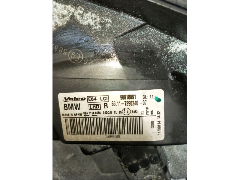 Recambio de faro derecho para bmw x1 (e84) sdrive 18 d referencia OEM IAM 90018091 7318327 XENON 