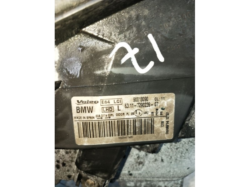 Recambio de faro izquierdo para bmw x1 (e84) sdrive 18 d referencia OEM IAM 7318327 90018090 XENON 