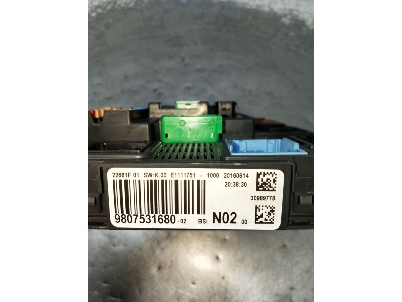 Recambio de caja reles / fusibles para peugeot 2008 (--.2013) active referencia OEM IAM 9807531680 BSIN0200 20160614 2016