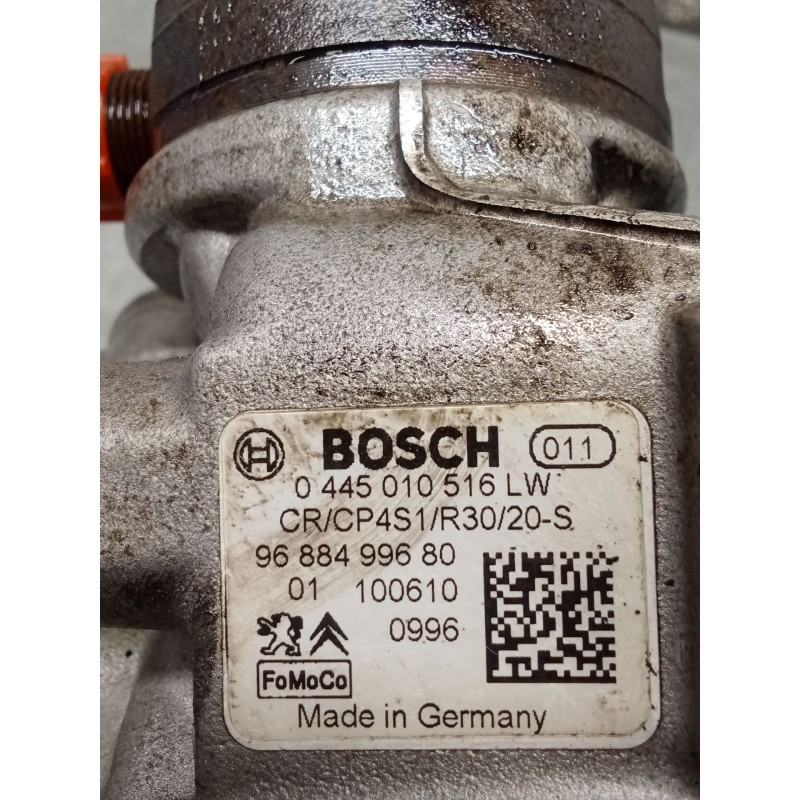 Recambio de bomba inyeccion para peugeot 207/207+ (wa_, wc_) 1.6 hdi referencia OEM IAM 0445010516 9688499680 BOSCH