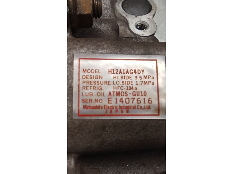 Recambio de compresor aire acondicionado para mazda 3 (bk) 1.6 (bk14) referencia OEM IAM H12A1AG4DY  04