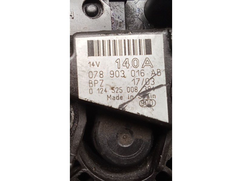 Recambio de alternador para audi a6 c5 (4b2, 4b4) 2.5 tdi referencia OEM IAM 078903016AB 0124525008 01 140A