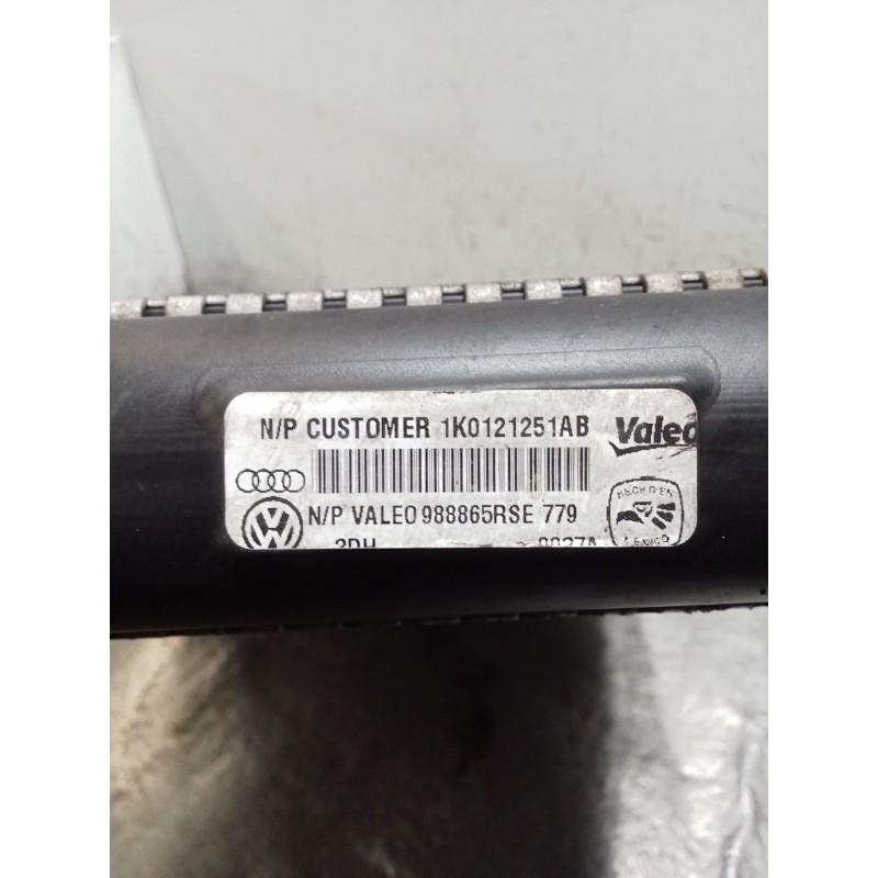 Recambio de radiador agua para volkswagen golf v (1k1) 2.0 tdi referencia OEM IAM 1K0121251AB  03