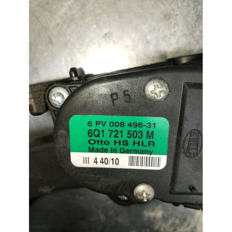 Recambio de potenciometro pedal para volkswagen polo v (6r1, 6c1) 1.4 (6r1) referencia OEM IAM 6PV00849631 6Q1721503M 2009
