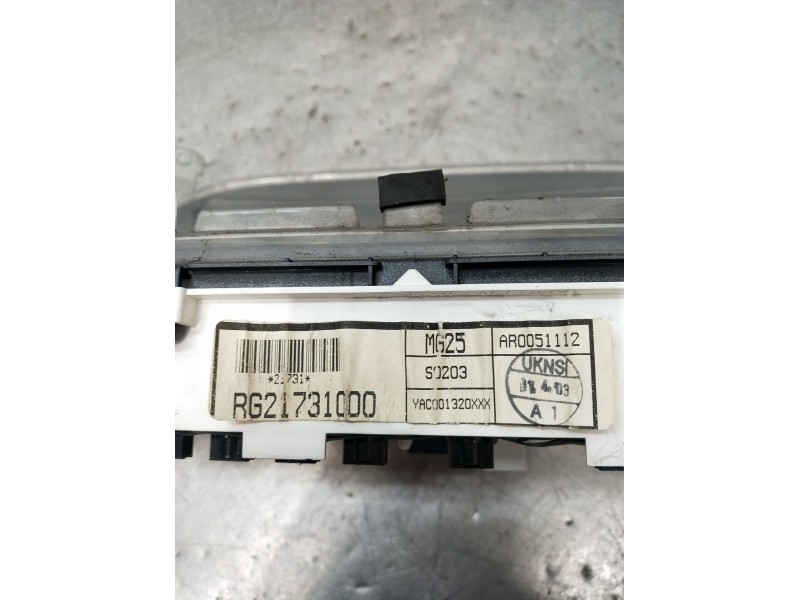 Recambio de cuadro instrumentos para mg zr 2.0 td referencia OEM IAM RG21731000 AR0051112 2003