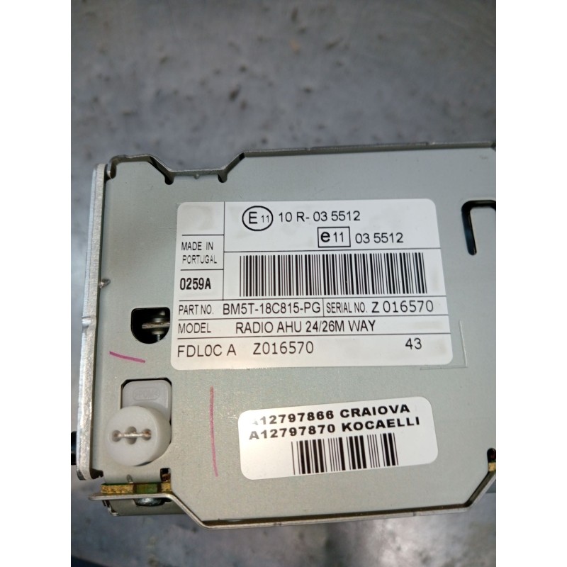 Recambio de sistema audio / radio cd para ford b-max (jk) 1.6 tdci referencia OEM IAM BM5T18C815PG  2016