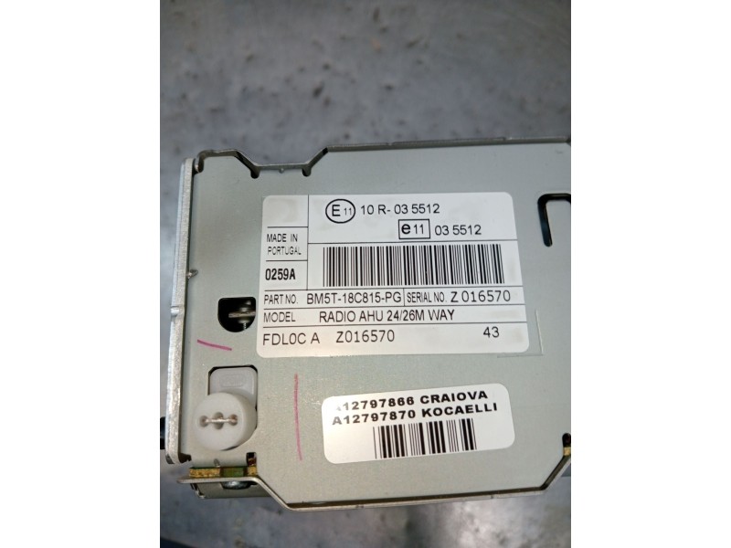 Recambio de sistema audio / radio cd para ford b-max (jk) 1.6 tdci referencia OEM IAM BM5T18C815PG  2016
