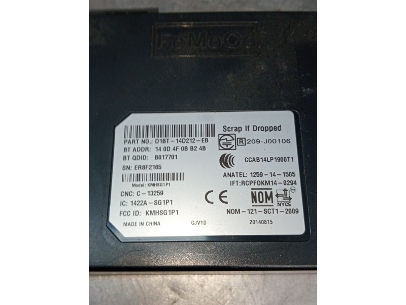 Recambio de modulo electronico para ford b-max (jk) 1.6 tdci referencia OEM IAM D1BT14D212EB  2016
