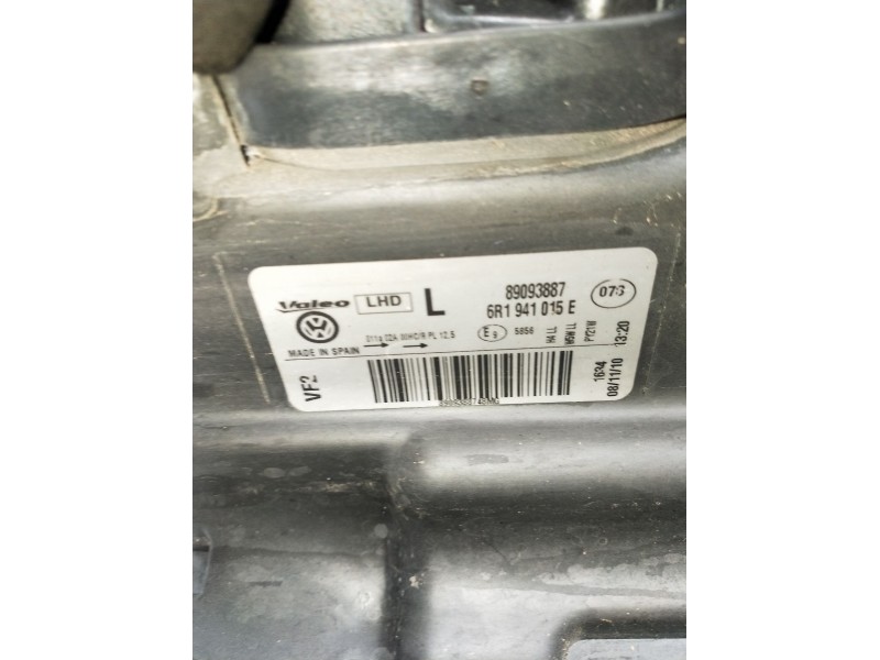 Recambio de faro izquierdo para volkswagen polo v (6r1, 6c1) 1.4 (6r1) referencia OEM IAM 6R1941015 89093887 2009