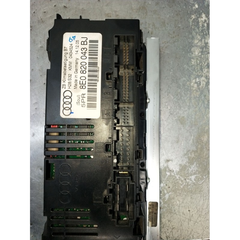 Recambio de mando calefaccion / aire acondicionado para audi a4 b7 (8ec) 2.0 tdi 16v referencia OEM IAM 8E0820043BJ  2005