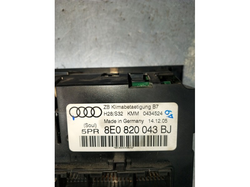 Recambio de mando calefaccion / aire acondicionado para audi a4 b7 (8ec) 2.0 tdi 16v referencia OEM IAM 8E0820043BJ  2005
