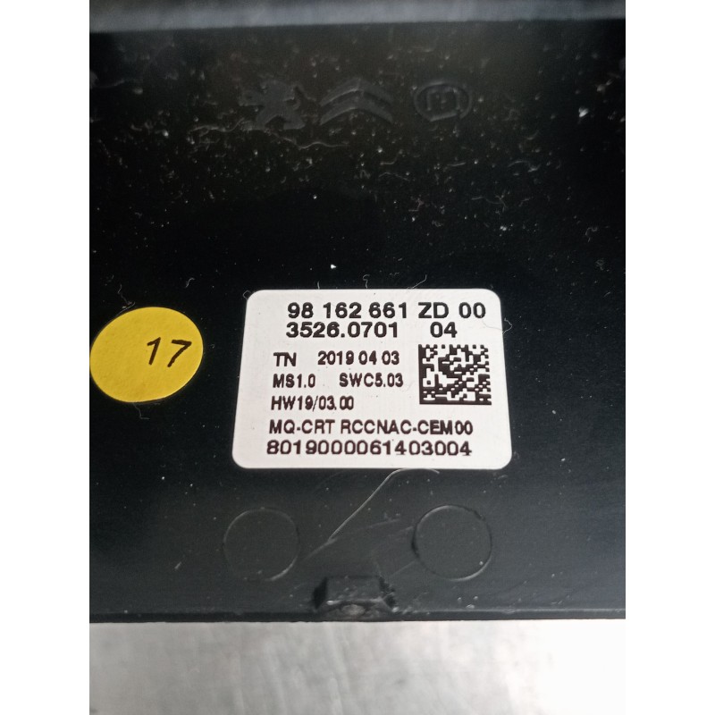 Recambio de pantalla multifuncion para opel combo e tour / life (k9) 1.5 referencia OEM IAM 98162661ZD 35260701 2019