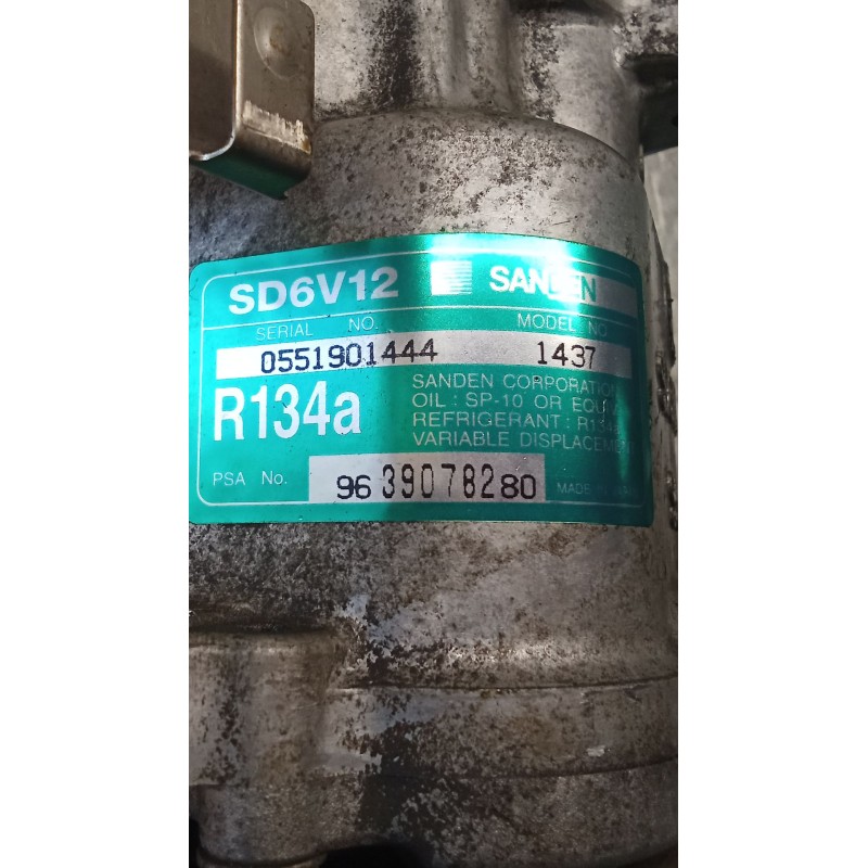 Recambio de compresor aire acondicionado para peugeot 307 break (3e) 2.0 hdi 110 referencia OEM IAM 9639078280  02