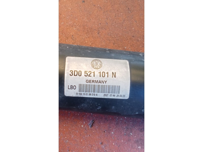 Recambio de transmision central para volkswagen phaeton (3d2/3d8) tdi v10 (4 asientos) referencia OEM IAM 3D0521101N  02