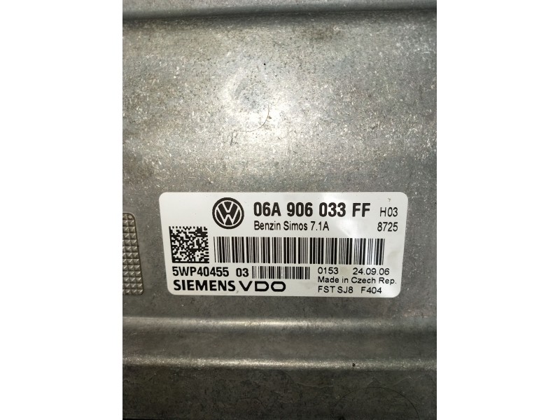 Recambio de centralita motor uce para seat leon (1p1) 1.6 referencia OEM IAM 5WP4045503 06A906033FF 2005