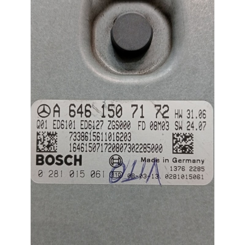 Recambio de centralita motor uce para mercedes-benz vito / mixto furgoneta (w639) 109 cdi (639.601, 639.603, 639.605) referencia