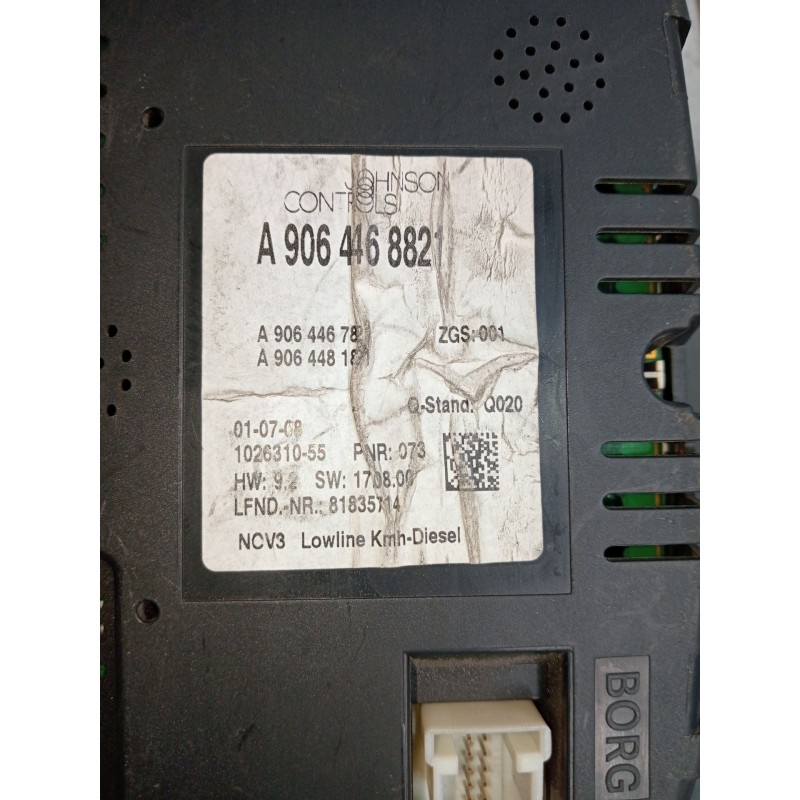 Recambio de cuadro instrumentos para mercedes-benz sprinterii caja cerrada (desde 01.06) 2.1 cdi cat referencia OEM IAM A9064468
