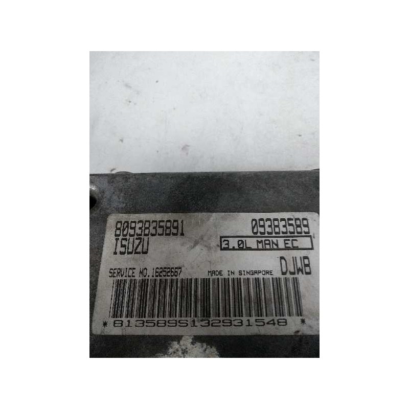 Recambio de centralita motor uce para opel monterey 3.0 dti cat referencia OEM IAM 8093835891 09383589 16252667 DJWB