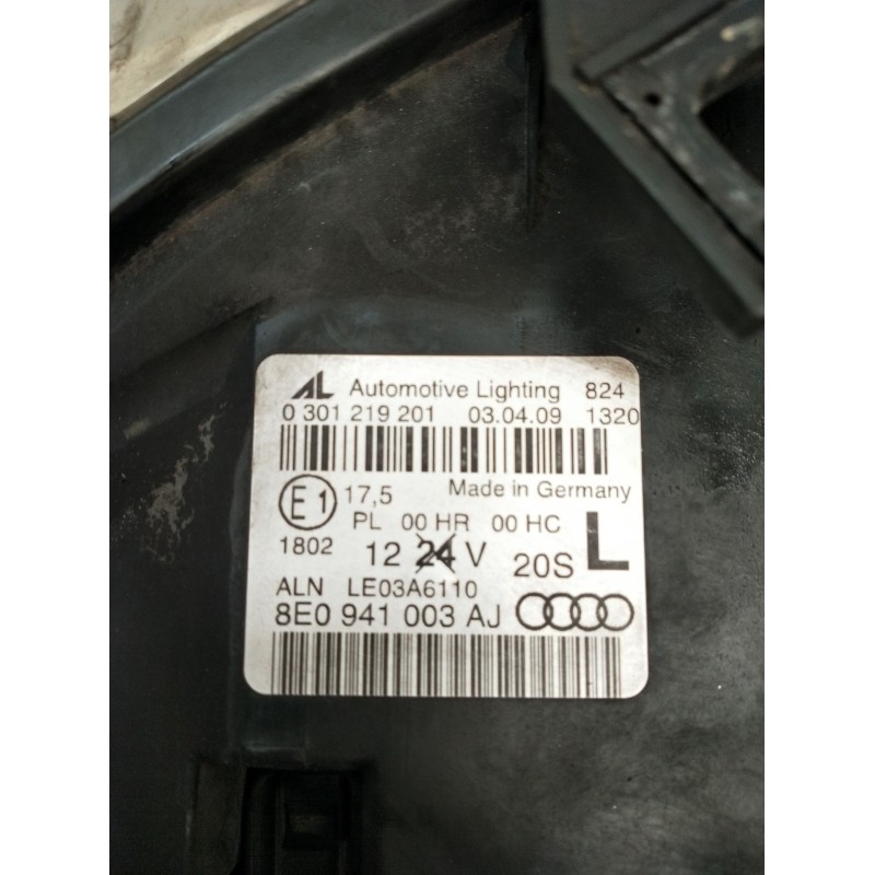 Recambio de faro izquierdo para audi a4 b7 (8ec) 2.0 tdi 16v referencia OEM IAM 0301219201 8E0941003AJ 2005
