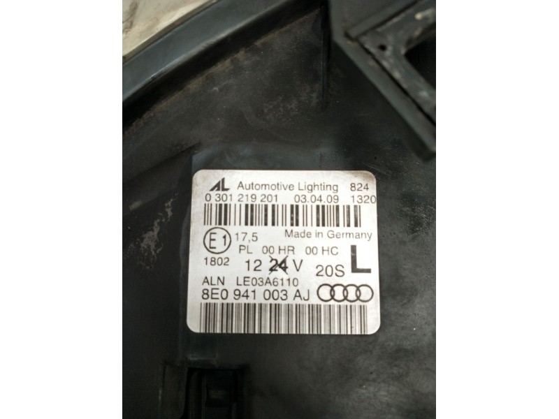 Recambio de faro izquierdo para audi a4 b7 (8ec) 2.0 tdi 16v referencia OEM IAM 0301219201 8E0941003AJ 2005