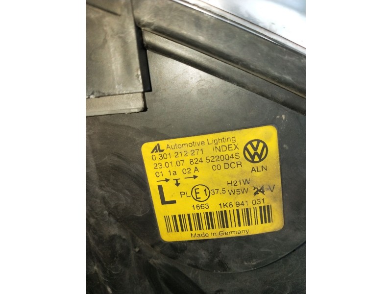 Recambio de faro izquierdo para volkswagen golf v (1k1) 2.0 tdi referencia OEM IAM 0301212271 1307329090 XENON 2003