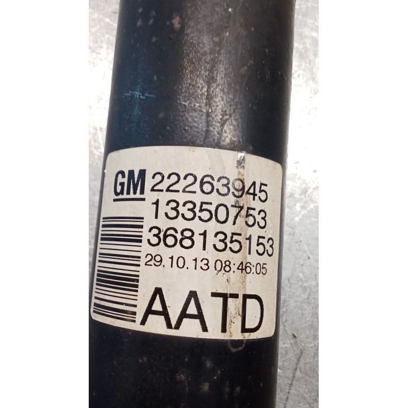 Recambio de amortiguador trasero izquierdo para opel meriva b monospace (s10) 1.7 cdti (75) referencia OEM IAM 22263945 13350753