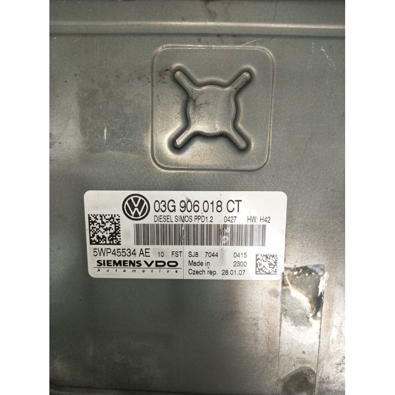 Recambio de centralita motor uce para volkswagen golf v (1k1) 2.0 tdi referencia OEM IAM 03G906018CT 5WP45534AE 2003