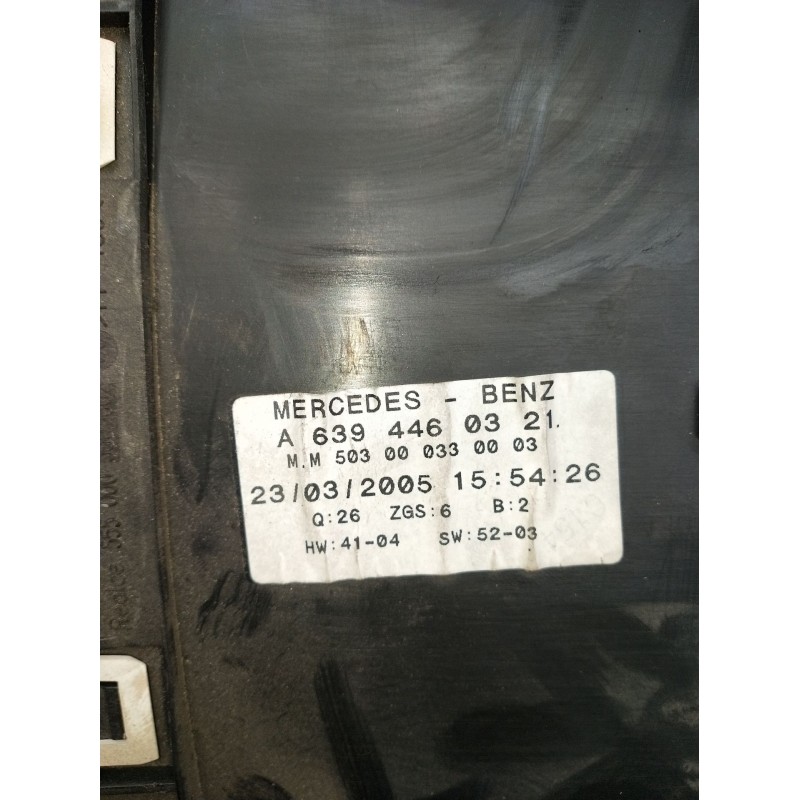 Recambio de cuadro instrumentos para mercedes-benz vito / mixto furgoneta (w639) 111 cdi (639.601, 639.603, 639.605) referencia 