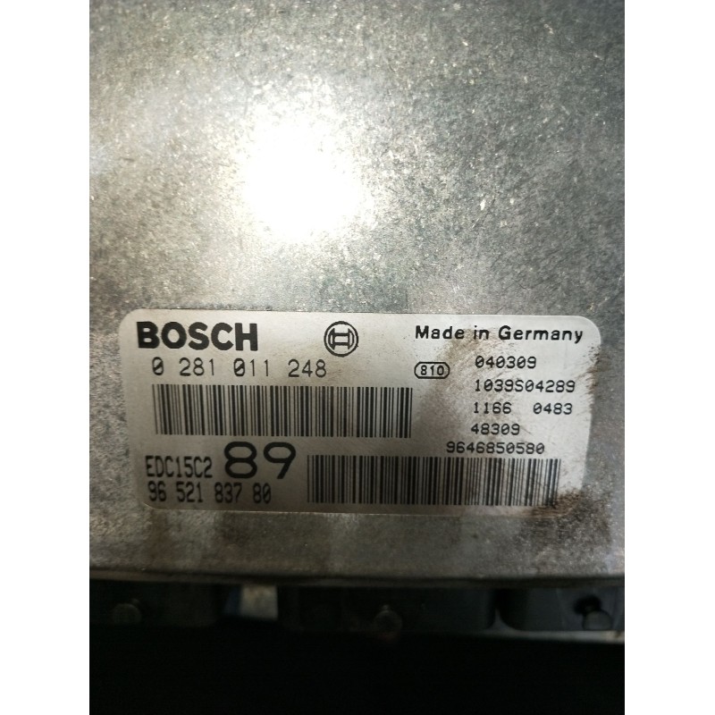 Recambio de centralita motor uce para peugeot 307 break (3e) 2.0 hdi 110 referencia OEM IAM 0281011248 9652183780 9646850580 200