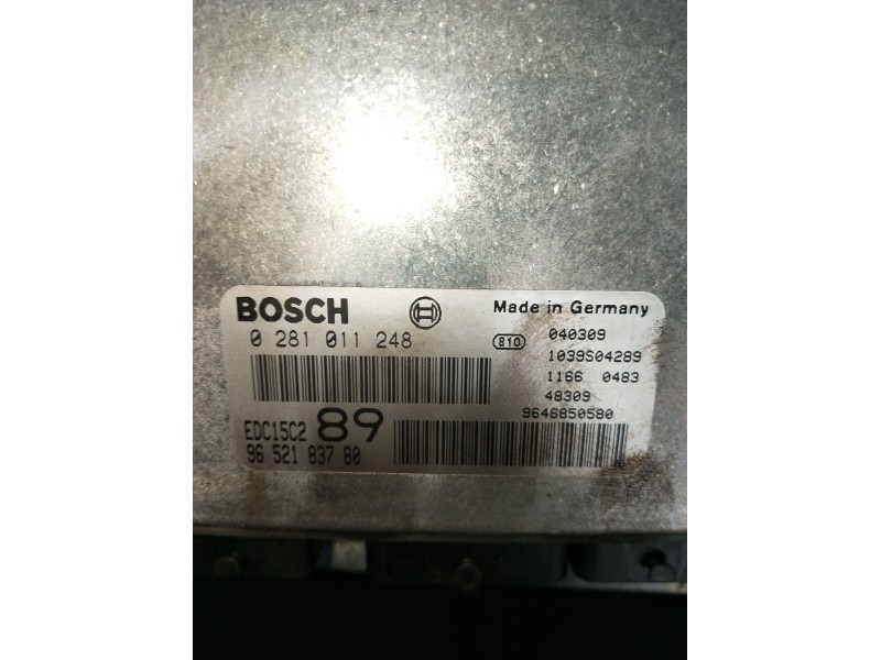 Recambio de centralita motor uce para peugeot 307 break (3e) 2.0 hdi 110 referencia OEM IAM 0281011248 9652183780 9646850580 200