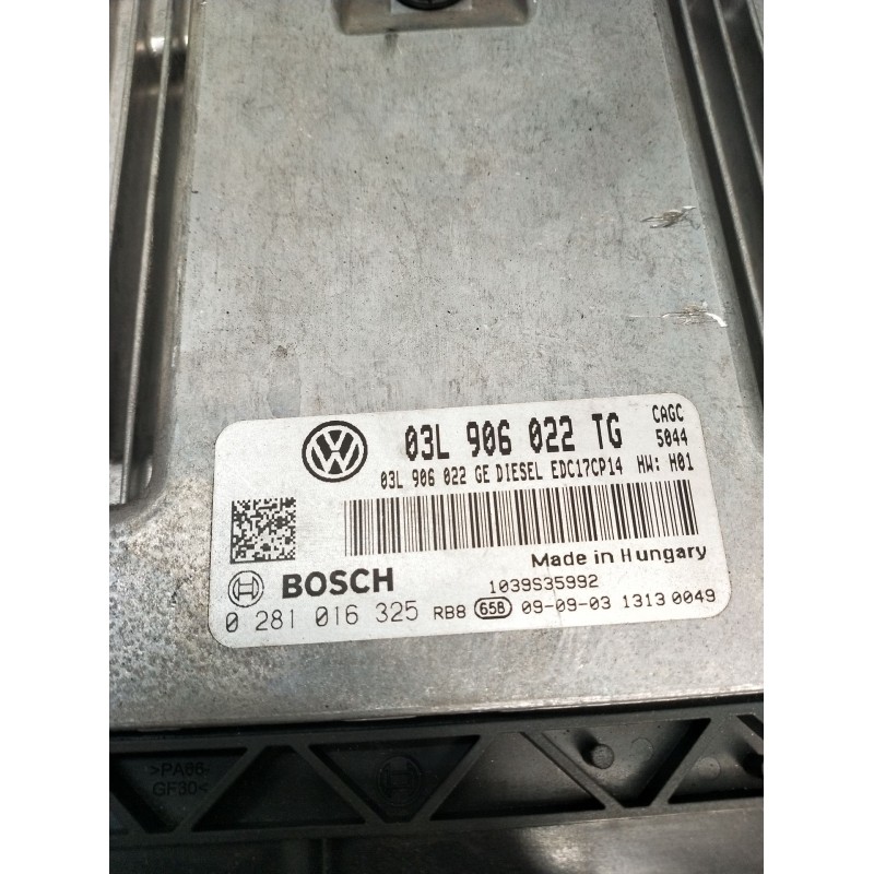 Recambio de centralita motor uce para seat exeo st (3r5) 2.0 tdi referencia OEM IAM 0281016325 03L906022TG EDC17CP14 2008