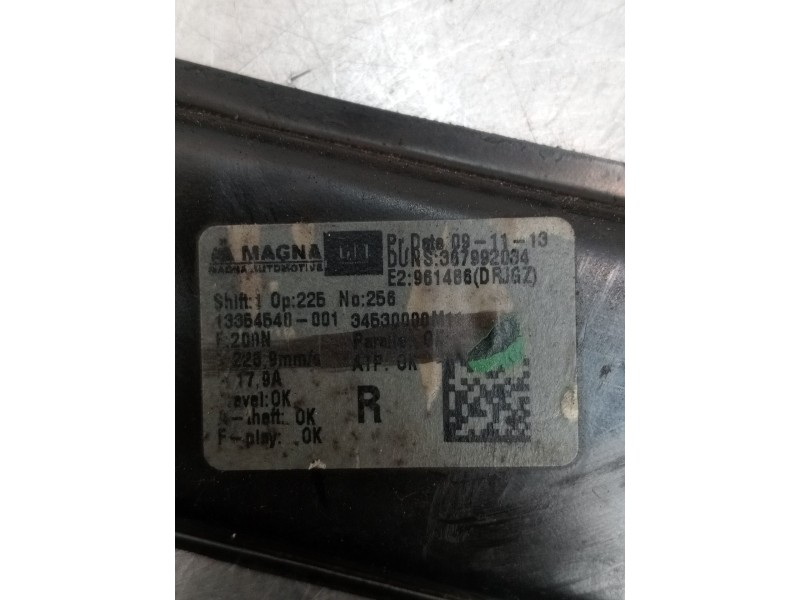 Recambio de elevalunas delantero derecho para opel meriva b monospace (s10) 1.7 cdti (75) referencia OEM IAM   