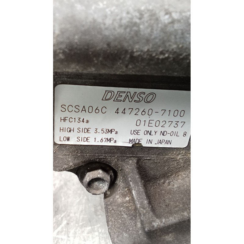 Recambio de compresor aire acondicionado para toyota corolla sedán (_e12_) 1.6 vvt-i (zze121_) referencia OEM IAM 4472607100  02