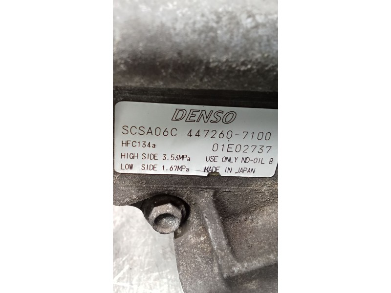 Recambio de compresor aire acondicionado para toyota corolla sedán (_e12_) 1.6 vvt-i (zze121_) referencia OEM IAM 4472607100  02