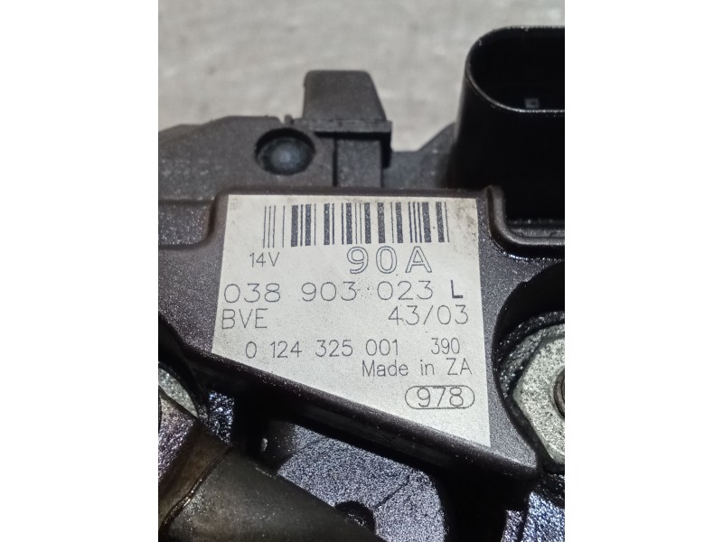 Recambio de alternador para seat leon (1m1) 1.9 tdi referencia OEM IAM 0124325001 038903023L 