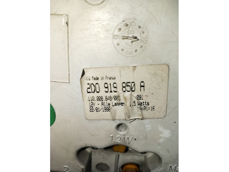 Recambio de cuadro instrumentos para volkswagen lt 28-46 ii caja/chasis (2dc, 2df, 2dg, 2dl, 2dm) 2.5 tdi referencia OEM IAM 2D0