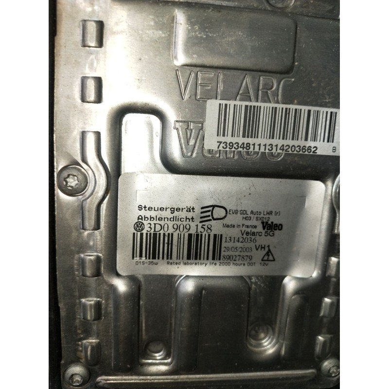 Recambio de faro derecho para volkswagen phaeton (3d2/3d8) tdi v10 (4 asientos) referencia OEM IAM 3D0909158 3D1941016J XENON 20