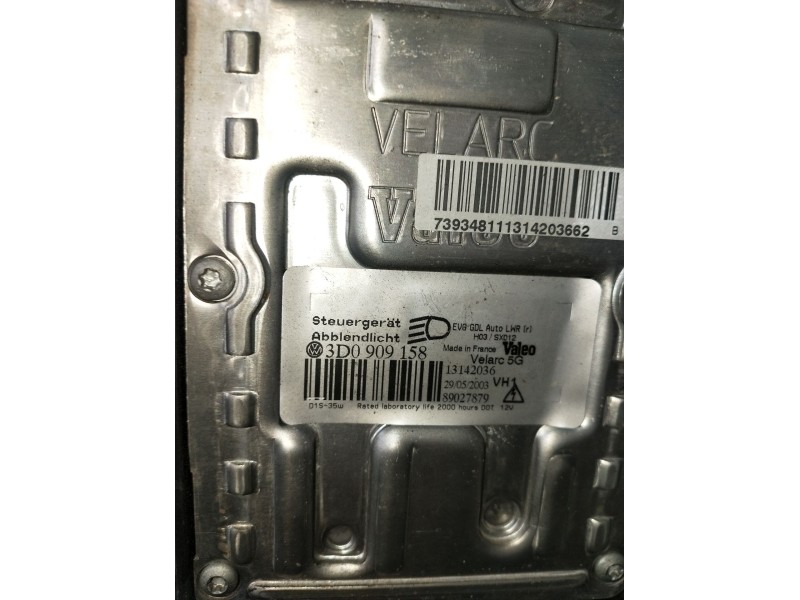 Recambio de faro derecho para volkswagen phaeton (3d2/3d8) tdi v10 (4 asientos) referencia OEM IAM 3D0909158 3D1941016J XENON 20