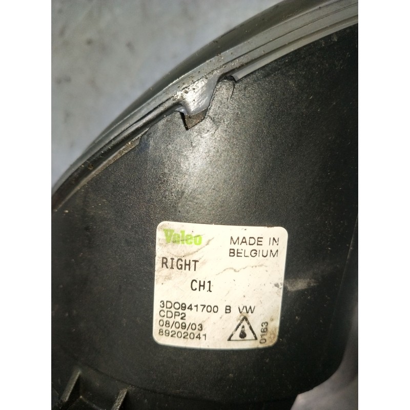 Recambio de faro antiniebla derecho para volkswagen phaeton (3d2/3d8) tdi v10 (4 asientos) referencia OEM IAM 3D0941700 89202041