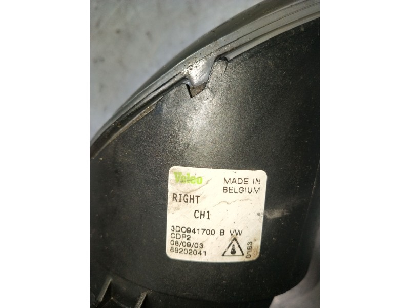 Recambio de faro antiniebla derecho para volkswagen phaeton (3d2/3d8) tdi v10 (4 asientos) referencia OEM IAM 3D0941700 89202041