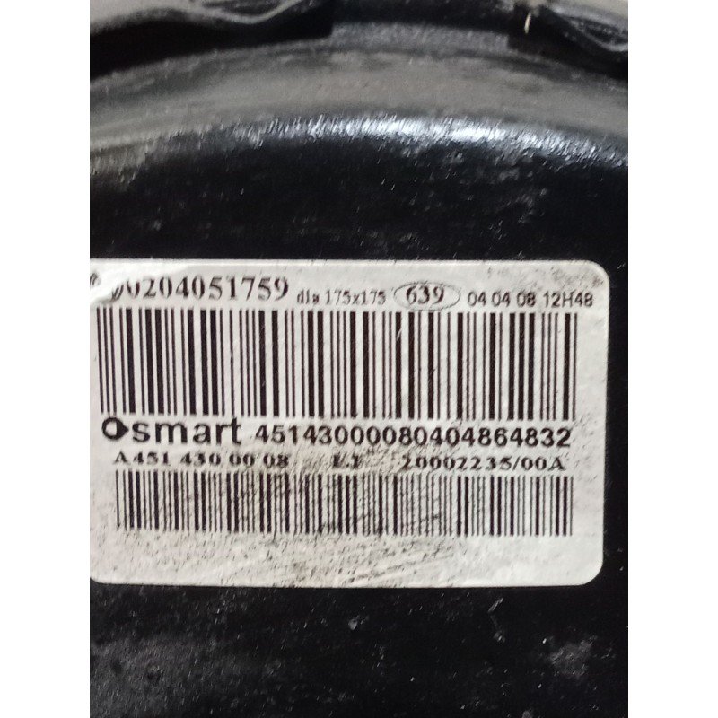 Recambio de servofreno para smart fortwo coupé (451) 1.0 (451.331, 451.380) referencia OEM IAM 0265950891 0205230 A45M206875 07