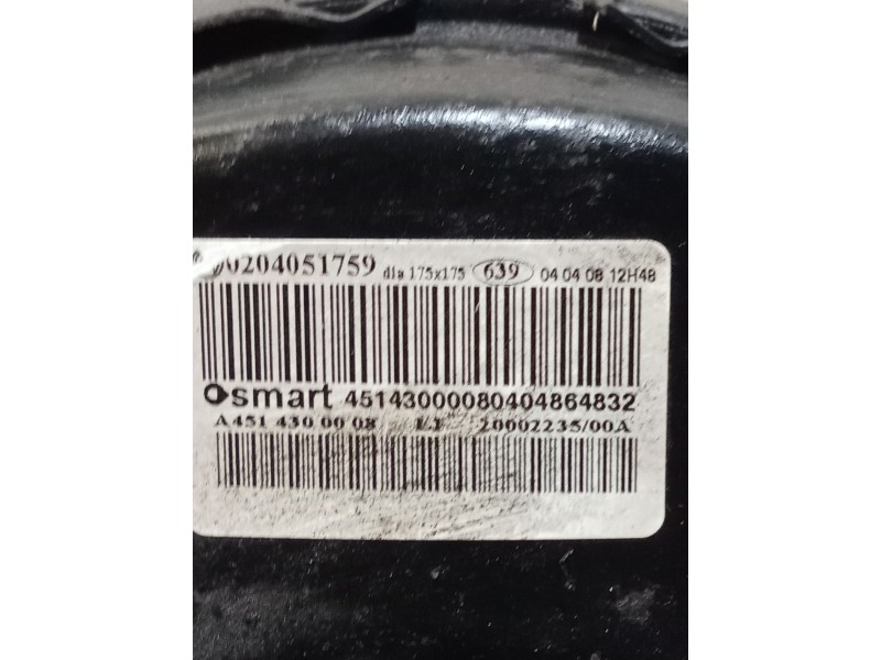 Recambio de servofreno para smart fortwo coupé (451) 1.0 (451.331, 451.380) referencia OEM IAM 0265950891 0205230 A45M206875 07