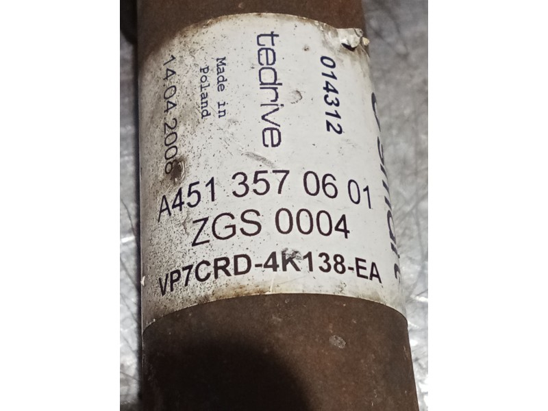 Recambio de transmision delantera derecha para smart fortwo coupé (451) 1.0 (451.331, 451.380) referencia OEM IAM A4513570601  0