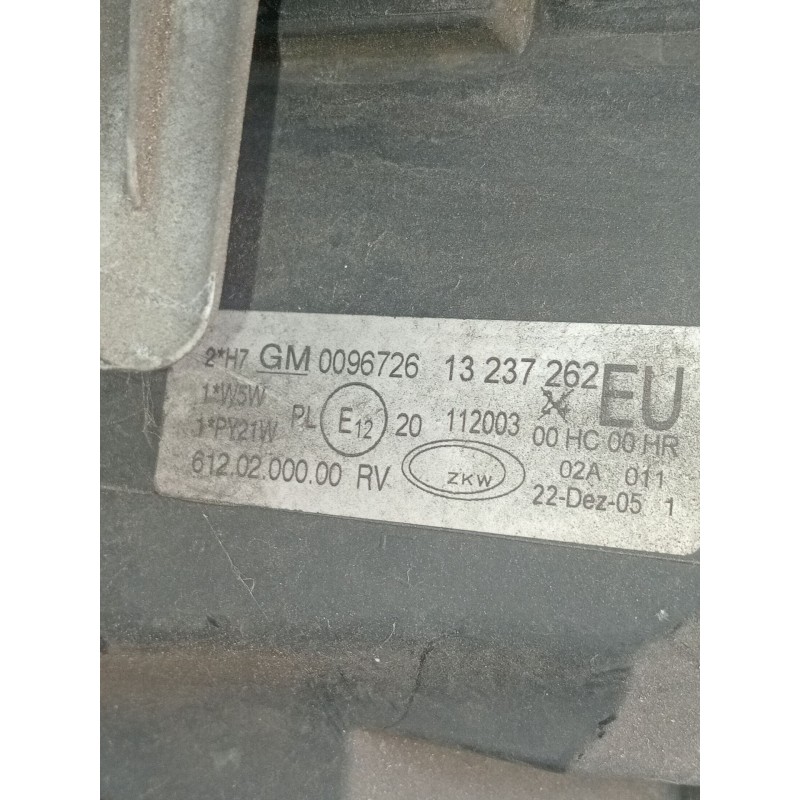 Recambio de faro derecho para opel corsa c (x01) 1.2 twinport (f08, f68) referencia OEM IAM 0096726 132372626120200000 