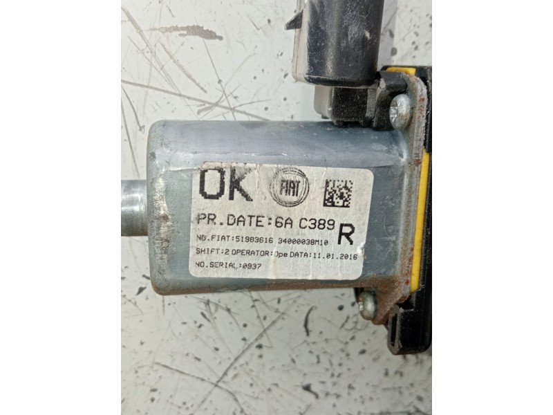 Recambio de elevalunas delantero derecho para fiat panda (312_, 319_) 1.2 (312pxa1a) referencia OEM IAM 6AC389 5P 51983616 