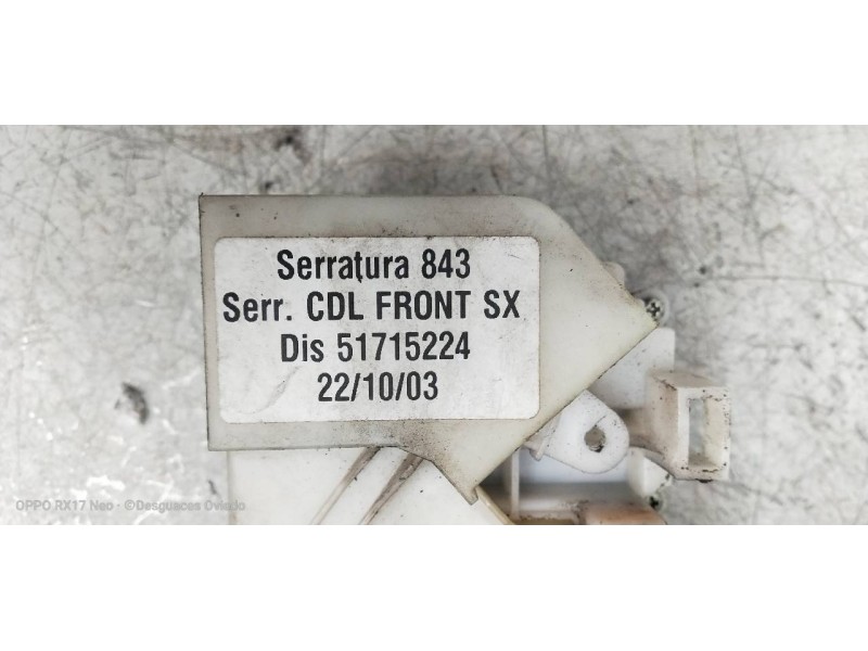 Recambio de motor cierre centralizado delantero izquierdo para lancia ypsilon (101) 1.3 16v multijet argento referencia OEM IAM 